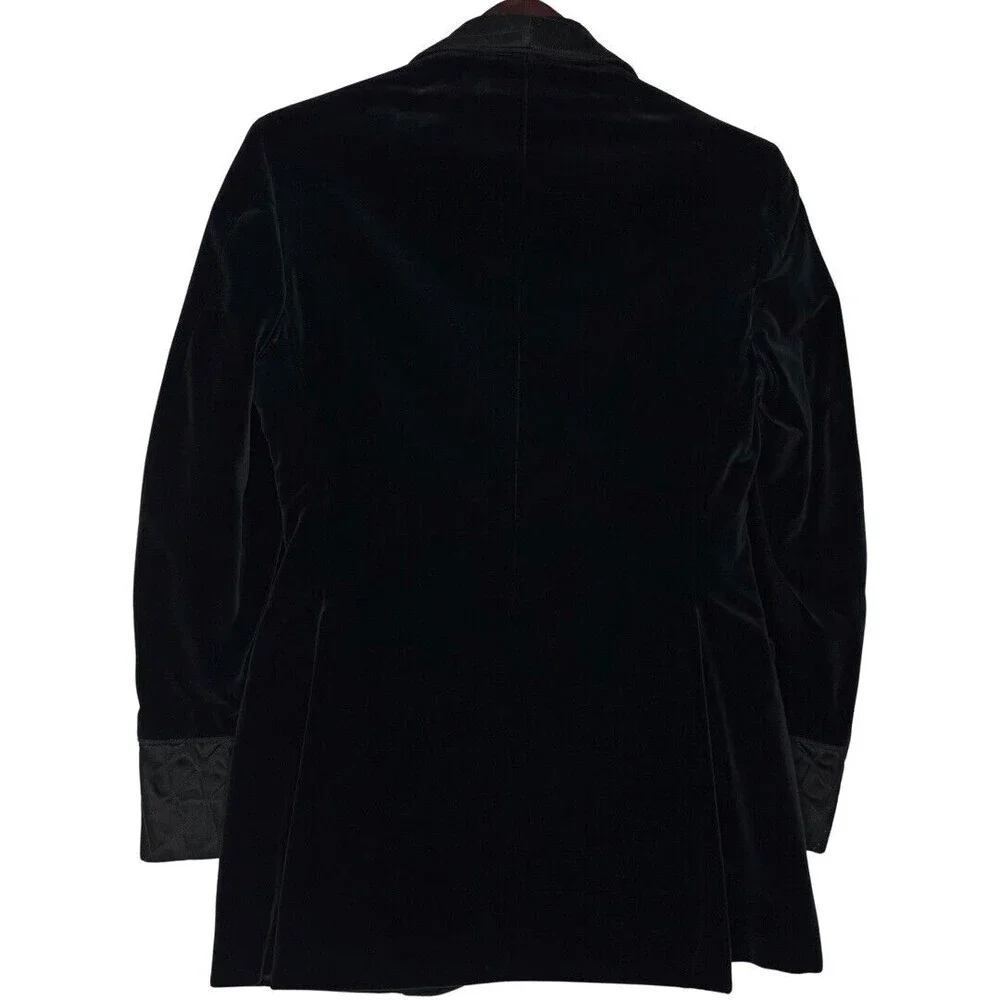 Tom Ford x Gucci Mens Smoking Jacket 46R IT - 36R US Black Velvet Quilted Satin